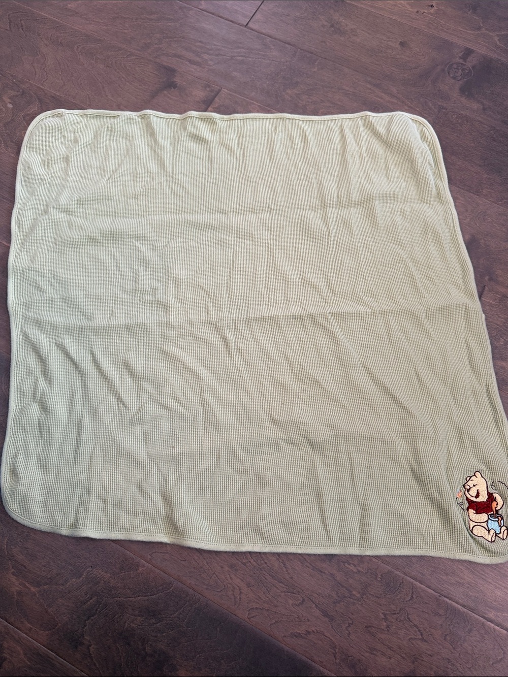 Vintage Green Winnie the Pooh Knit Blanket - Baby Accessories
